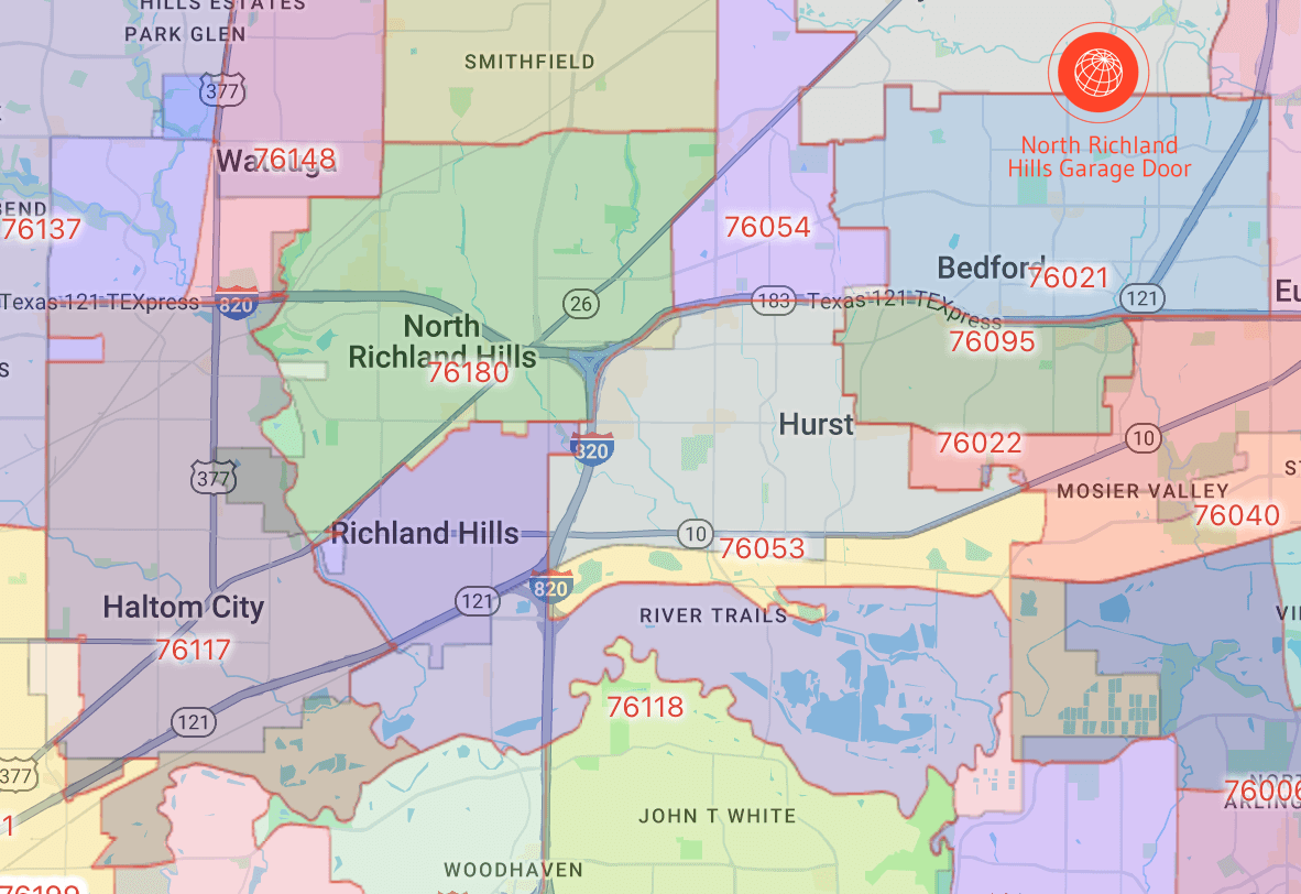 north-richland-hills-texas-map